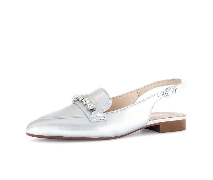 Gabor Slingpumps Silber - Effektleder