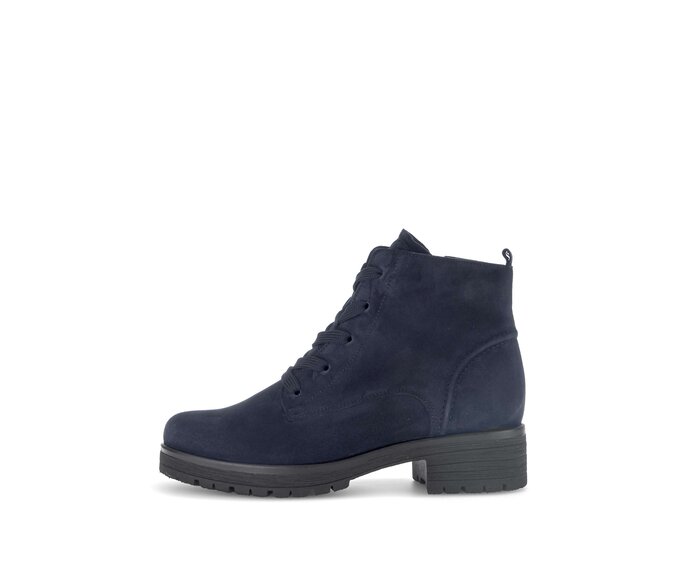 Gabor Schnürstiefelette Blau - Rauleder