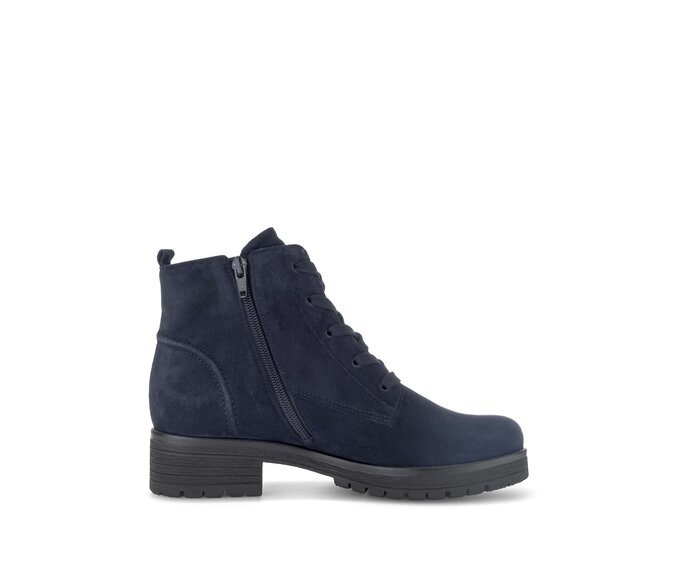 Gabor Schnürstiefelette Blau - Rauleder
