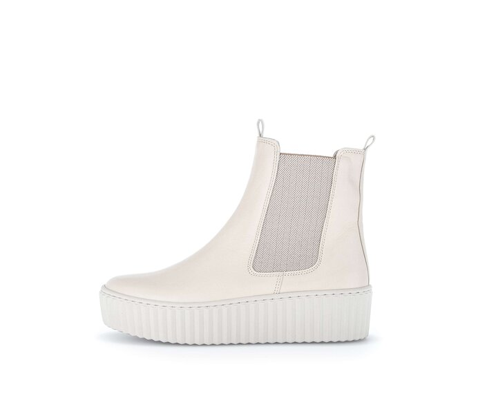 Gabor Chelsea Boot Beige - Glattleder
