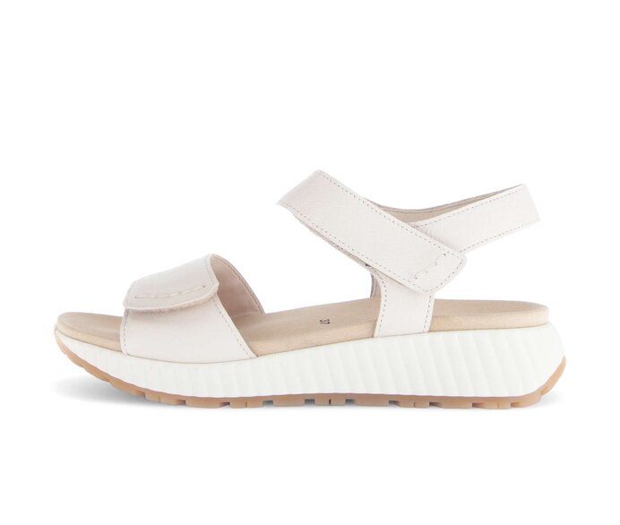 Gabor Riemchensandale Creme - Glattleder