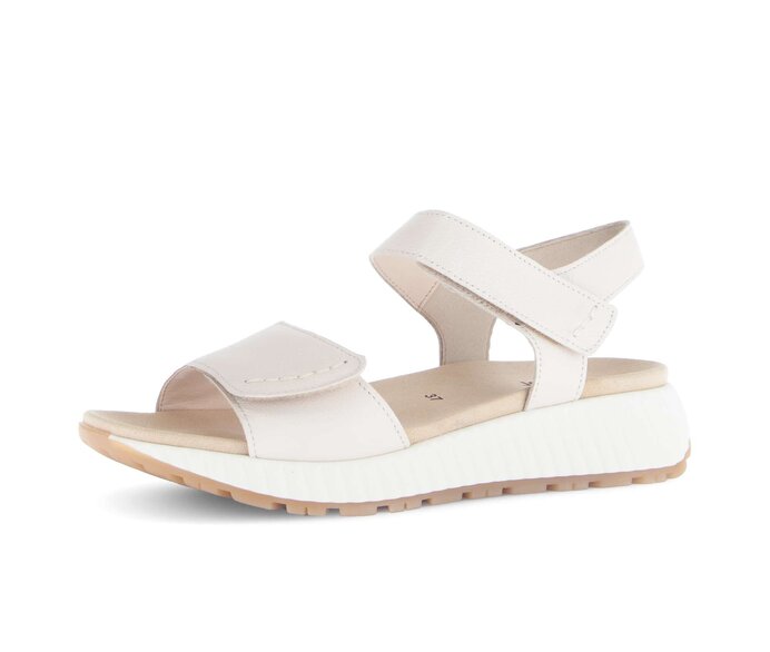 Gabor Riemchensandale Creme - Glattleder