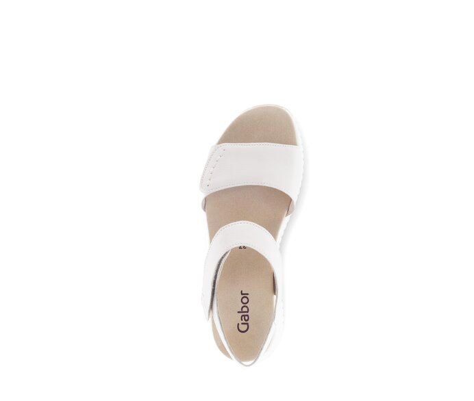 Gabor Riemchensandale Creme - Glattleder