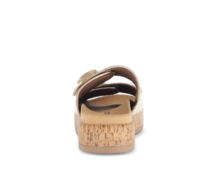 Gabor Pantolette Beige - Materialmix Leder/Lederimitat