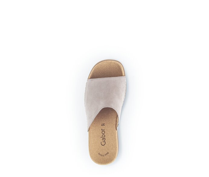 Gabor Pantolette Beige - Rauleder