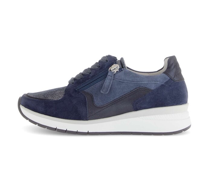 Gabor Sneaker Low Blau - Materialmix Leder/Lederimitat