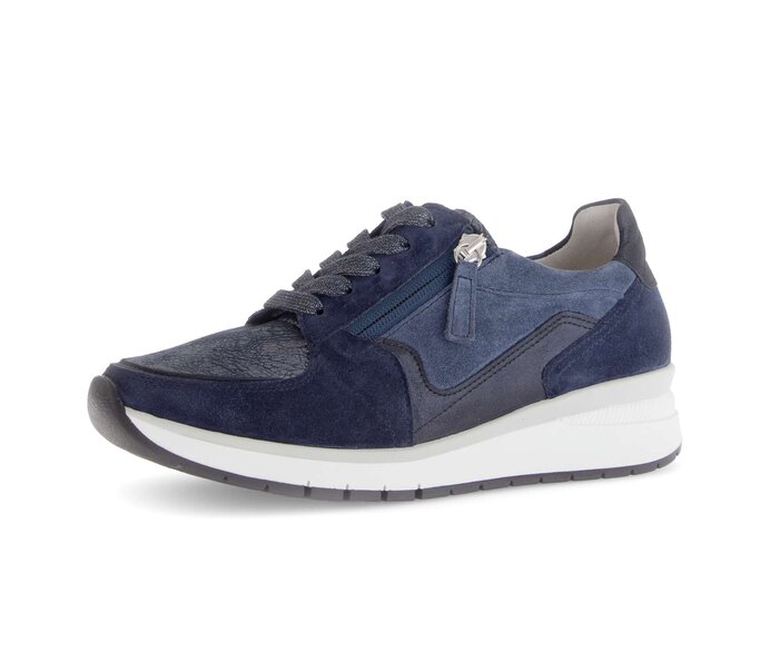Gabor Sneaker Low Blau - Materialmix Leder/Lederimitat