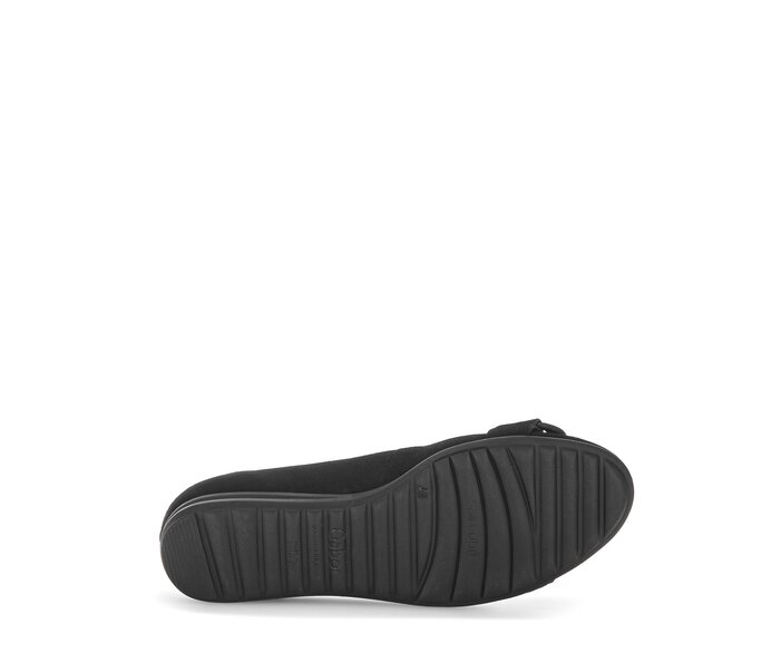 Gabor Sportliche Ballerina Schwarz - Rauleder