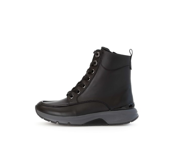 Gabor Sportliche Stiefelette Schwarz - Glattleder
