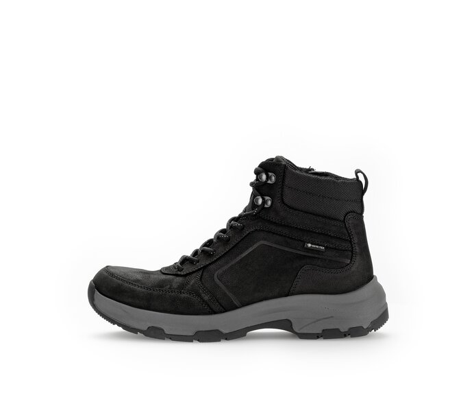 Pius Gabor Sportlicher Stiefel Schwarz - Materialmix Leder/Textil