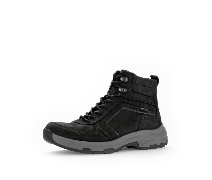 Pius Gabor Sportlicher Stiefel Schwarz - Materialmix Leder/Textil