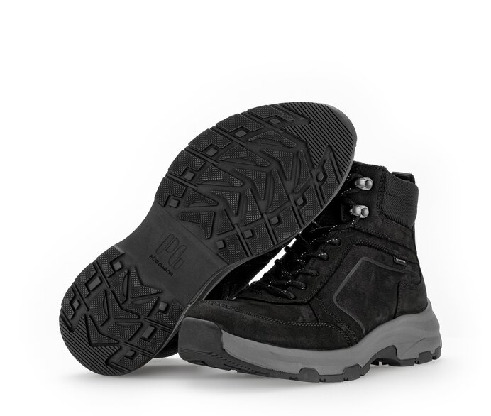 Pius Gabor Sportlicher Stiefel Schwarz - Materialmix Leder/Textil