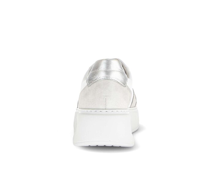 Gabor Sneaker Low Silber - Materialmix Leder