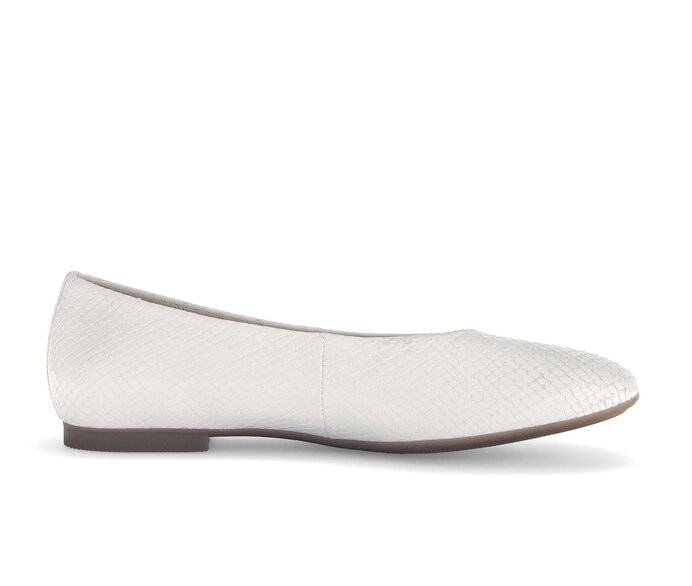 Gabor Eleganter Ballerina Creme - Leder Reptiloptik