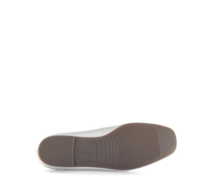 Gabor Eleganter Ballerina Creme - Leder Reptiloptik