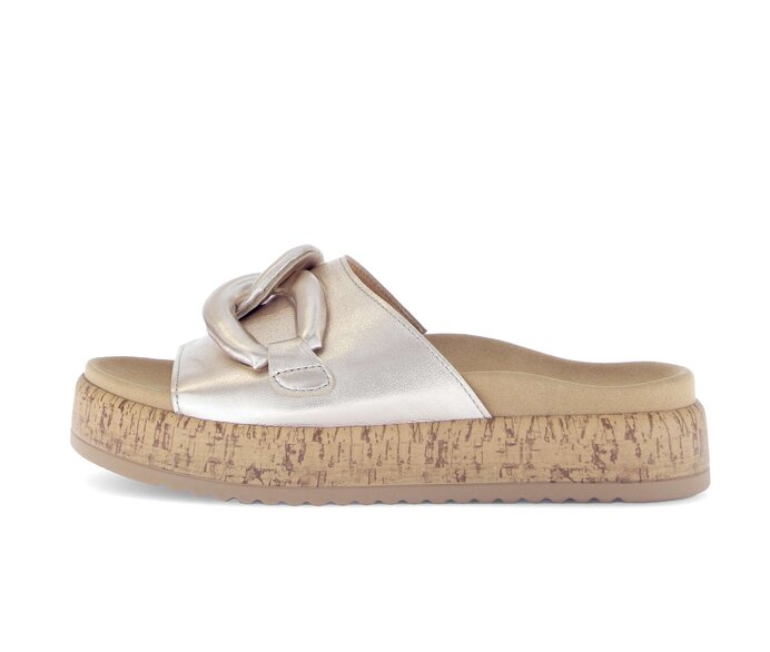 Gabor Pantolette Gold - Effektleder