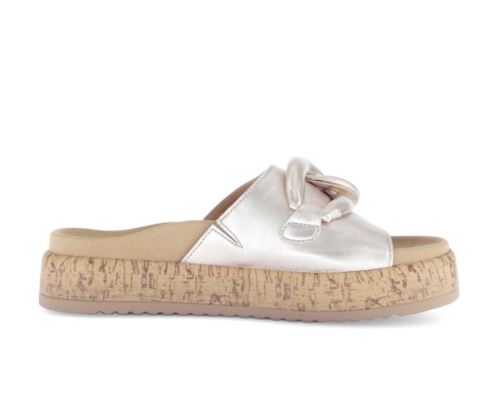 Gabor Pantolette Gold - Effektleder