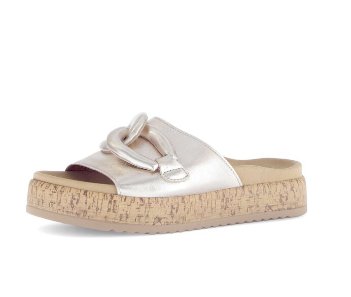 Gabor Pantolette Gold - Effektleder