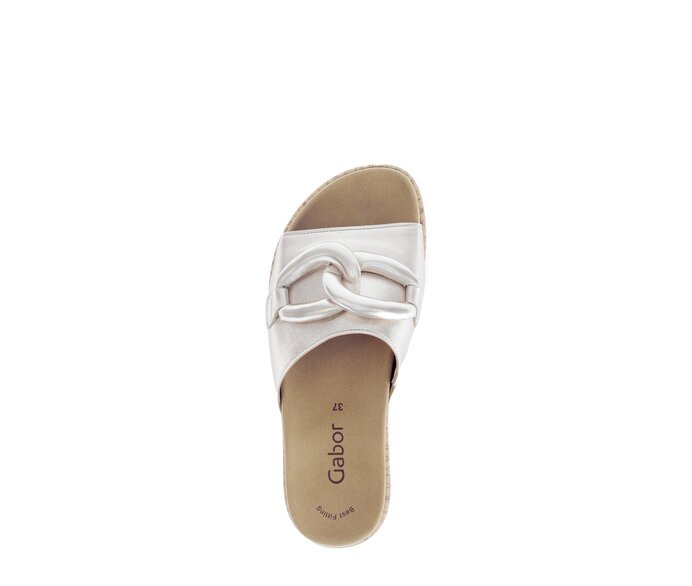 Gabor Pantolette Gold - Effektleder