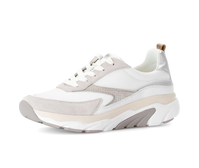 Gabor Sneaker Low Weiß - Materialmix Leder/Lederimitat