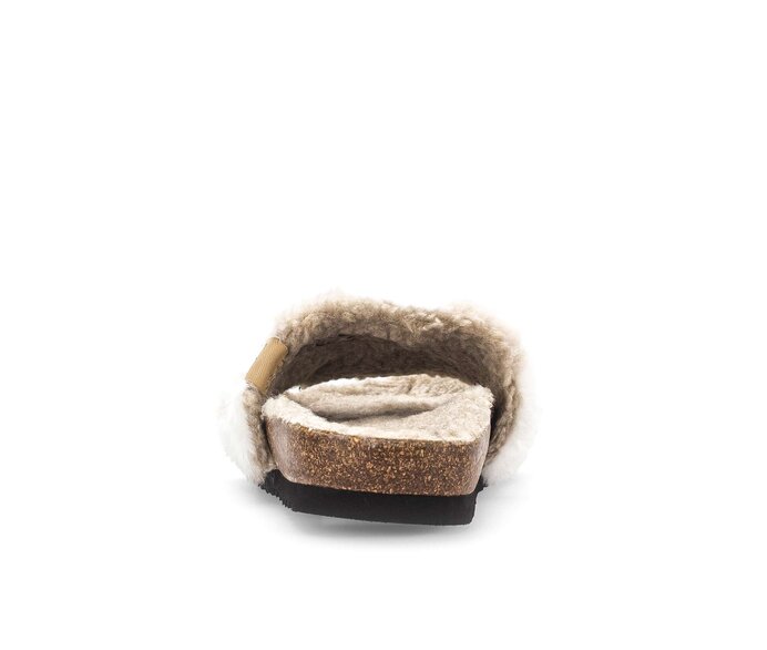 Gabor Plüschhausschuh Beige - Textil