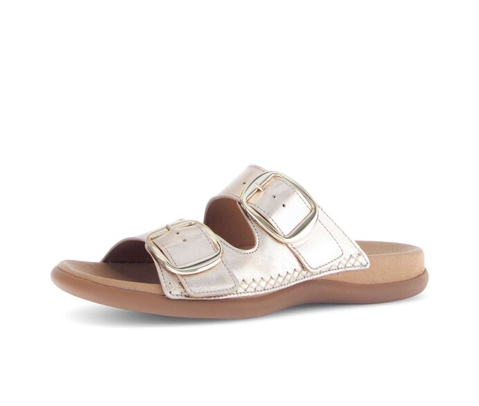 Gabor Pantolette Gold - Effektleder