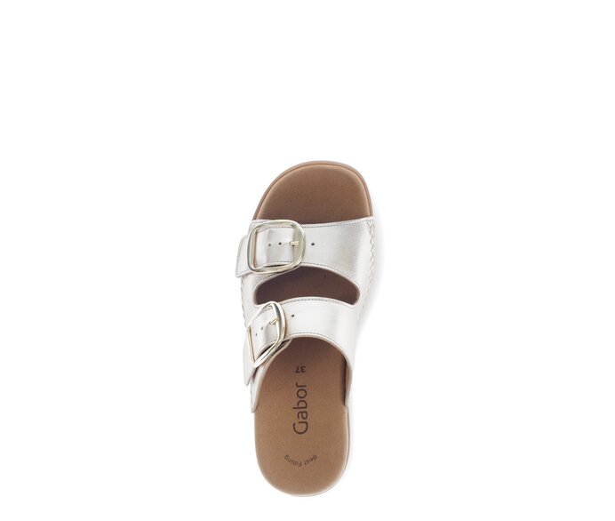 Gabor Pantolette Gold - Effektleder