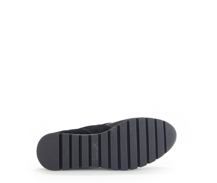 Gabor Sportliche Stiefelette Schwarz - Materialmix Leder