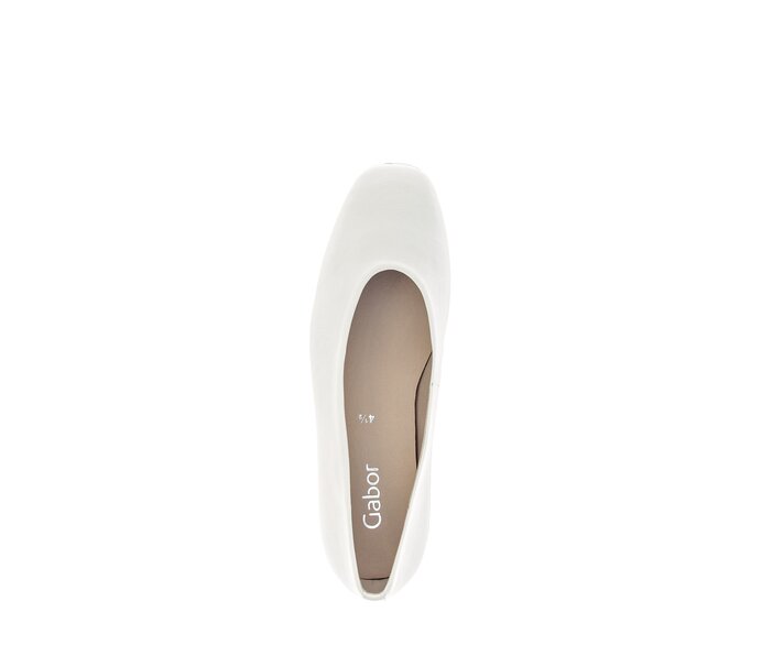 Gabor Eleganter Ballerina Creme - Glattleder