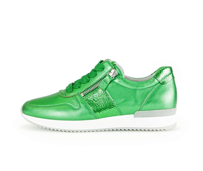 Gabor Sneaker Low Grün - Materialmix Leder
