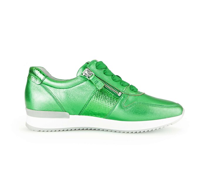 Gabor Sneaker Low Grün - Materialmix Leder