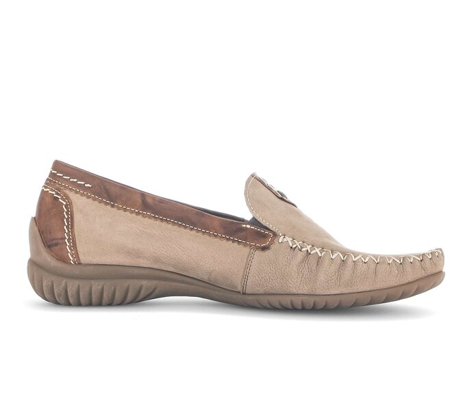 Gabor Mokassin Beige - Materialmix Leder