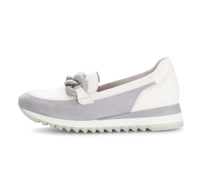 Gabor Slipper Grau - Materialmix Leder