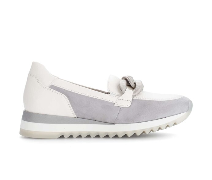 Gabor Slipper Grau - Materialmix Leder