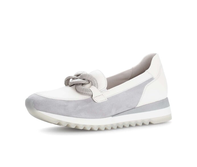 Gabor Slipper Grau - Materialmix Leder