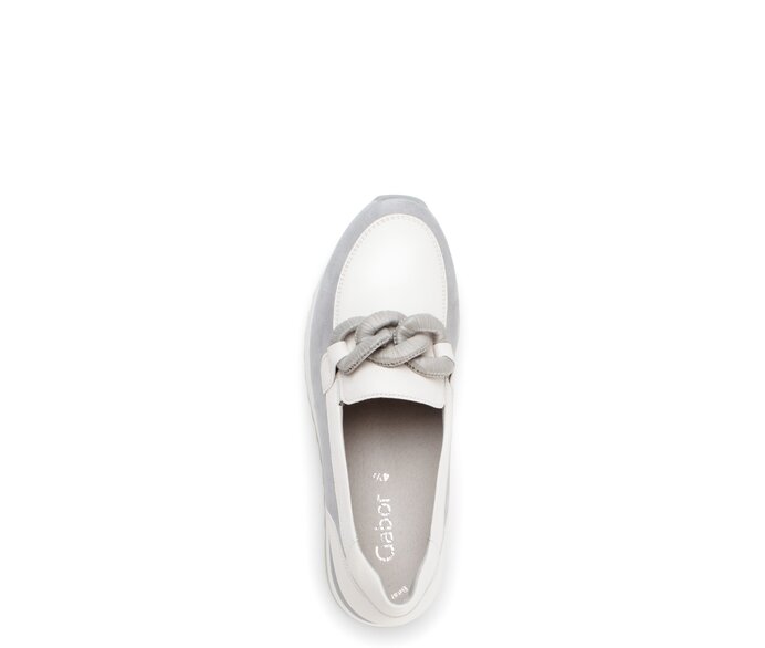 Gabor Slipper Grau - Materialmix Leder