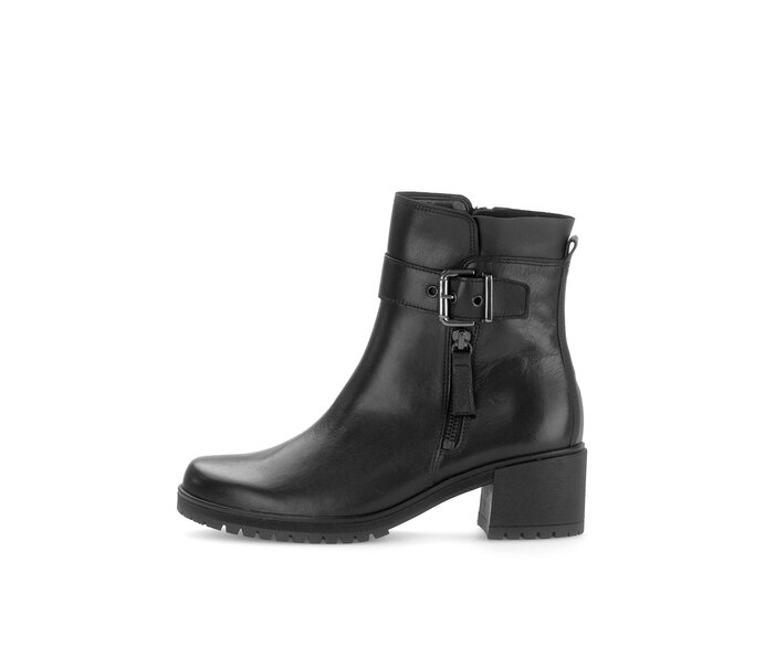Gabor Plateau Stiefelette Schwarz - Glattleder