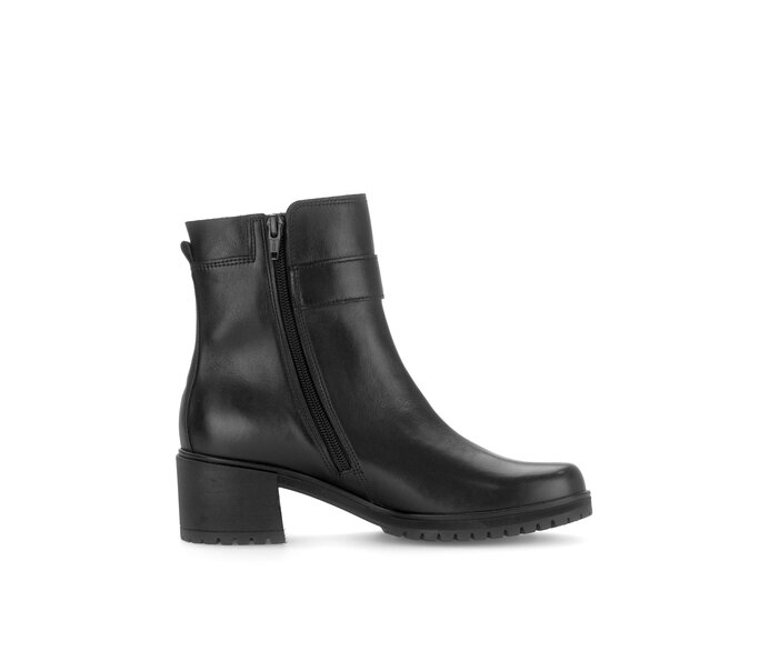 Gabor Plateau Stiefelette Schwarz - Glattleder
