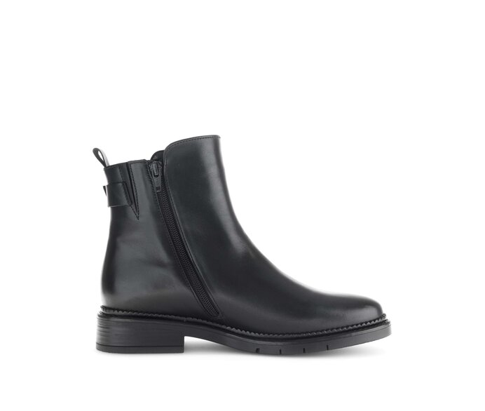 Gabor Elegante Stiefelette Schwarz - Glattleder