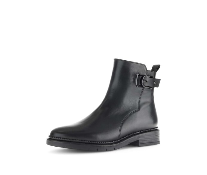 Gabor Elegante Stiefelette Schwarz - Glattleder