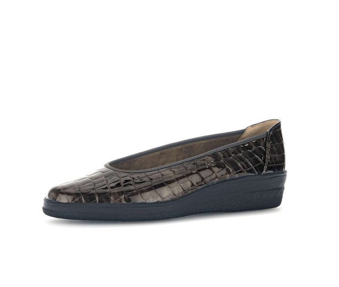 Gabor Sportliche Ballerina Braun - Lackleder