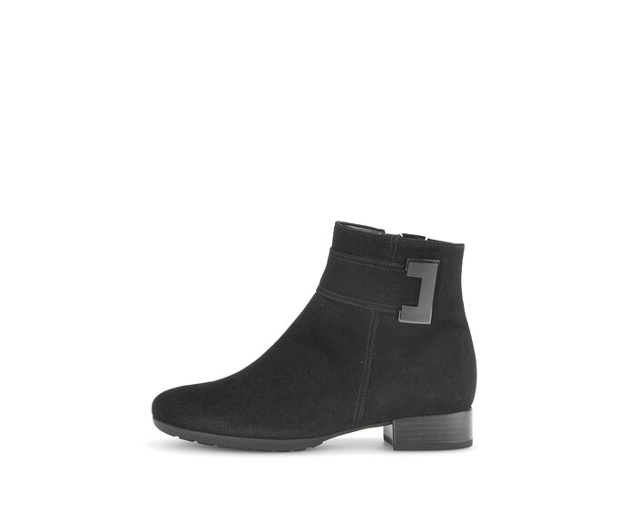 Gabor Elegante Stiefelette Schwarz - Rauleder
