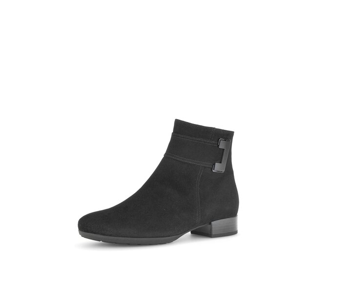 Gabor Elegante Stiefelette Schwarz - Rauleder