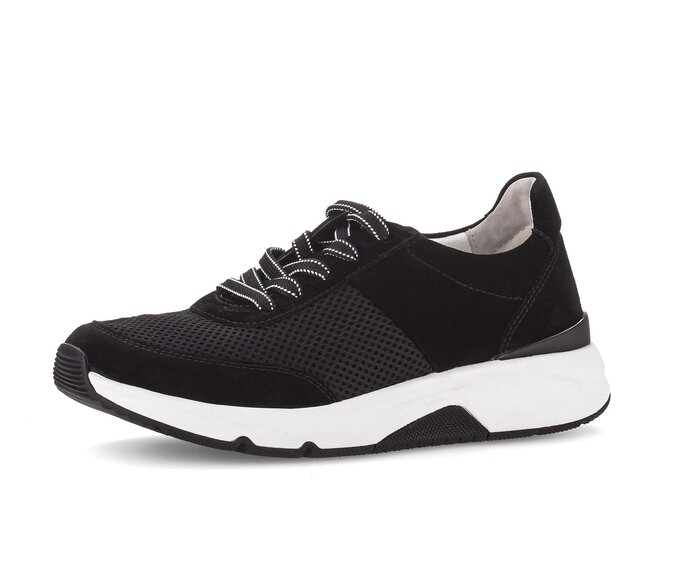 Gabor Sneaker Low Schwarz - Materialmix Leder/Lederimitat