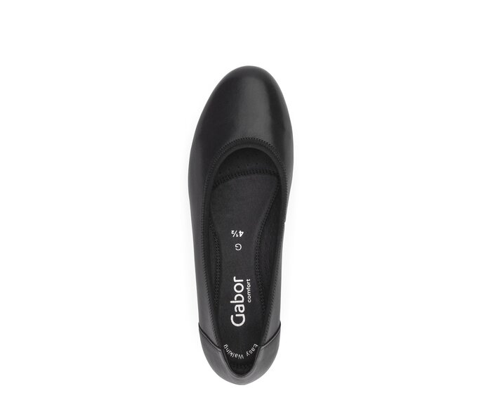 Gabor Sportliche Ballerina Schwarz - Glattleder