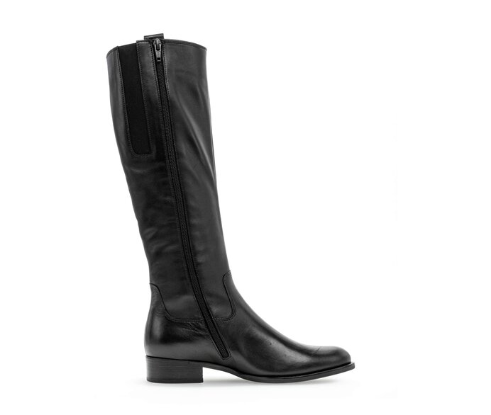 Gabor Eleganter Stiefel Schwarz - Glattleder