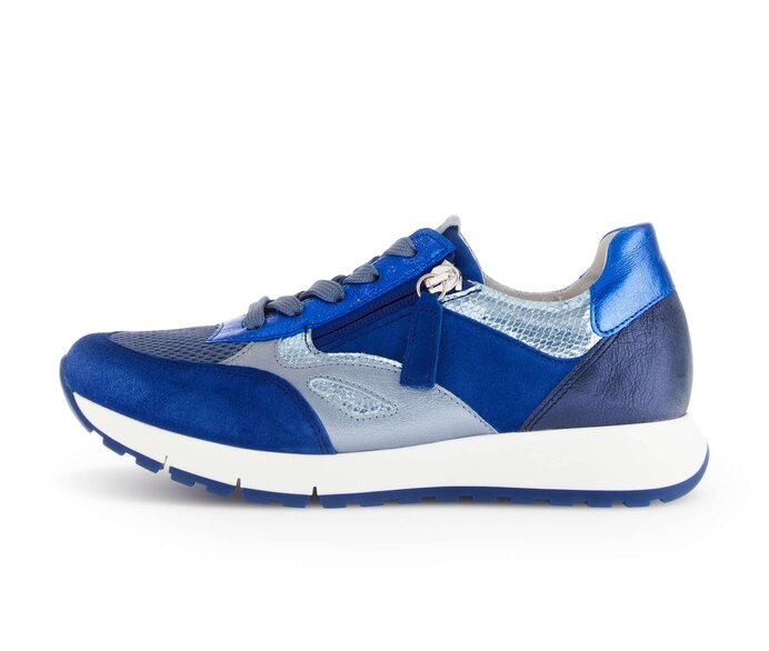 Gabor Sneaker Low Blau - Materialmix Leder/Lederimitat
