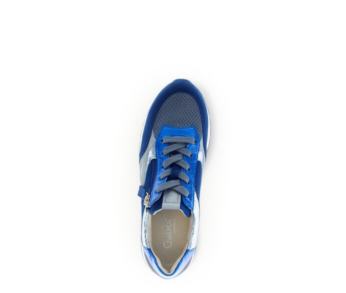 Gabor Sneaker Low Blau - Materialmix Leder/Lederimitat