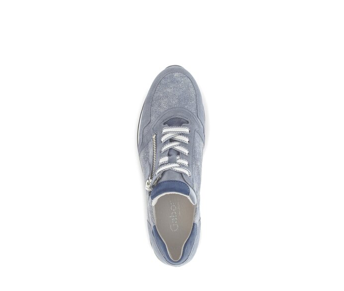 Gabor Sneaker Low Blau - Materialmix Leder