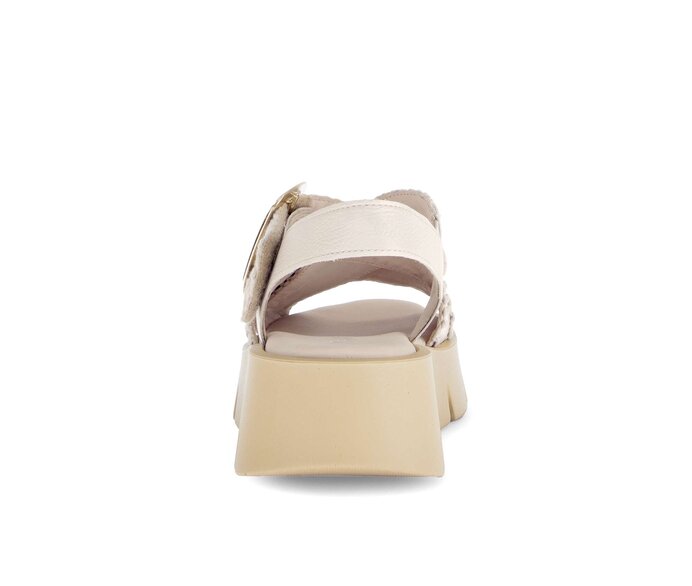 Gabor Plateau Sandale Creme - Glattleder